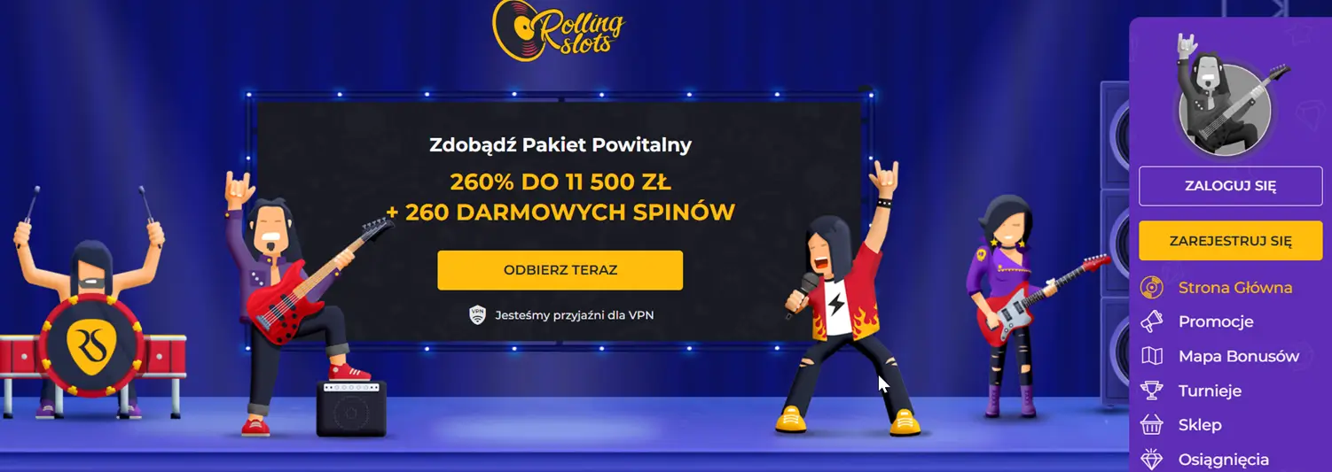 Strona glowna Rolling Slots Casino